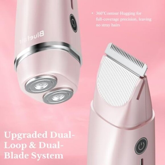 2 in 1 Electric Razors for Women Electric Shaver, Bluefair Bikini Trimmer for Wo - Picture 4 of 8